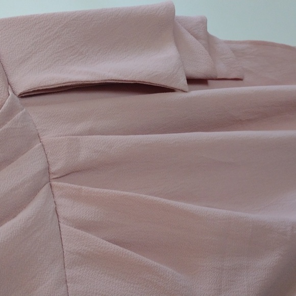 NWT Showpo Gave Me You Dress Blush Size 6 Maxi Wedding Formal Event Faux Wrap - Picture 9 of 15